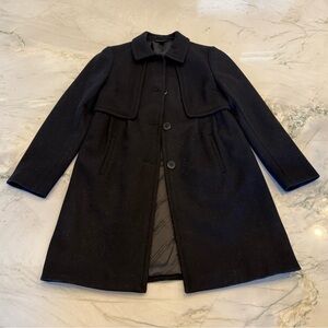 Brooks Brothers Elegant Black Women's wool Coat